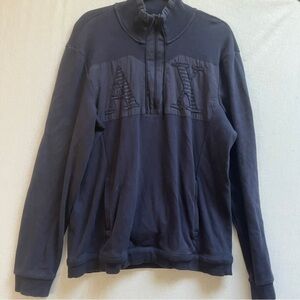 Armani Exchange Men's Navy Blue Half-Zip Pullover Sweater - Size L